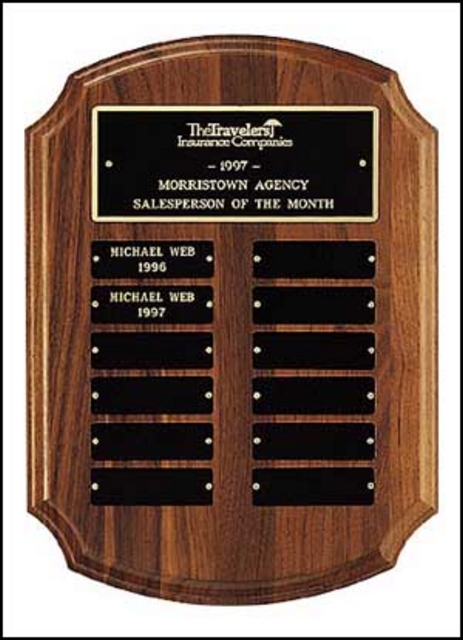 Perpetual Plaque (Cut-Corners) with 12 Plates (11"x15")